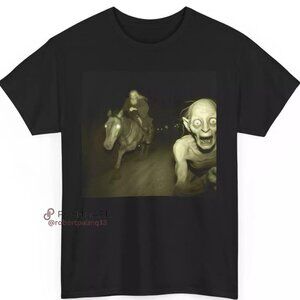 Gandalf Smeagol Gollum Horseback riding vintage sweatshirt shirt retro movie